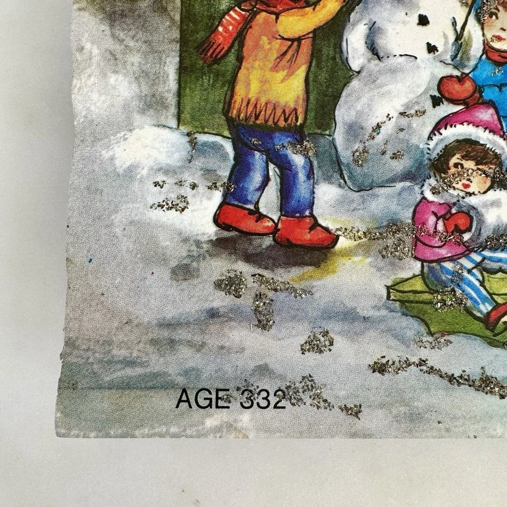 VTG Christmas Advent Calendar Fold Out Pop Up West Germany Glitter New Display